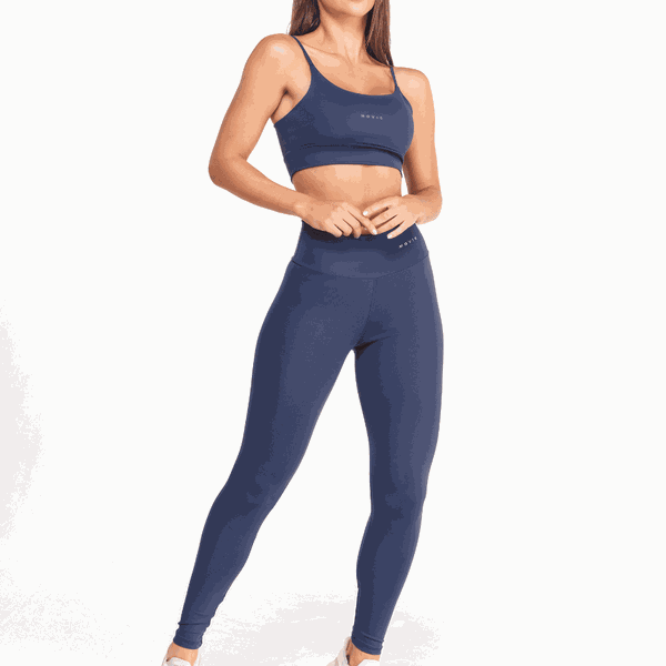 Conjunto Feminino Fitness B&aacute;sico Cal&ccedil;a e Top - Marinho