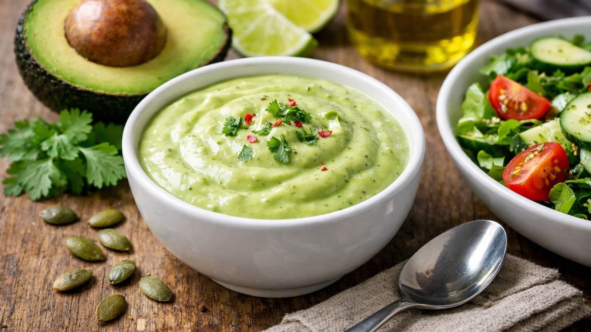 Molho de Abacate para Salada - Movie Fitness