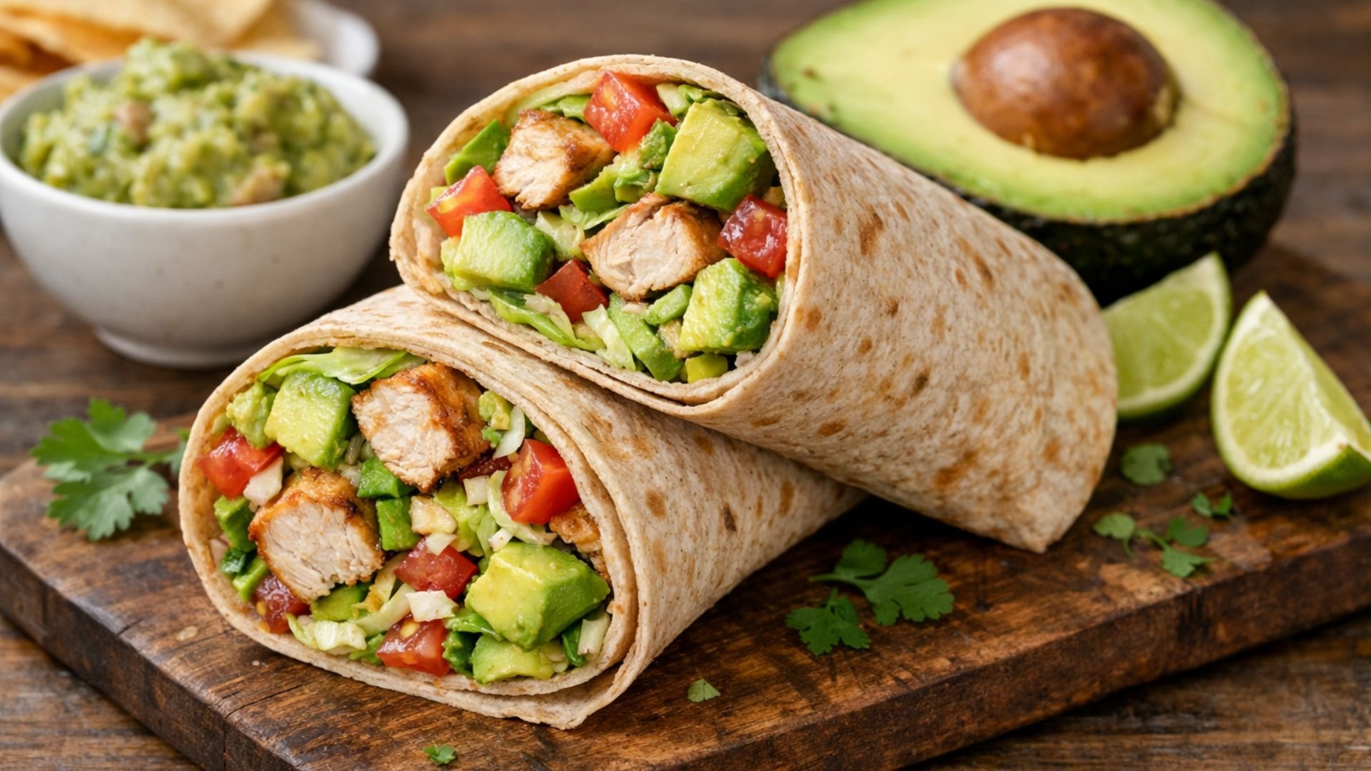 Wrap de Frango com Abacate - Movie Fitness