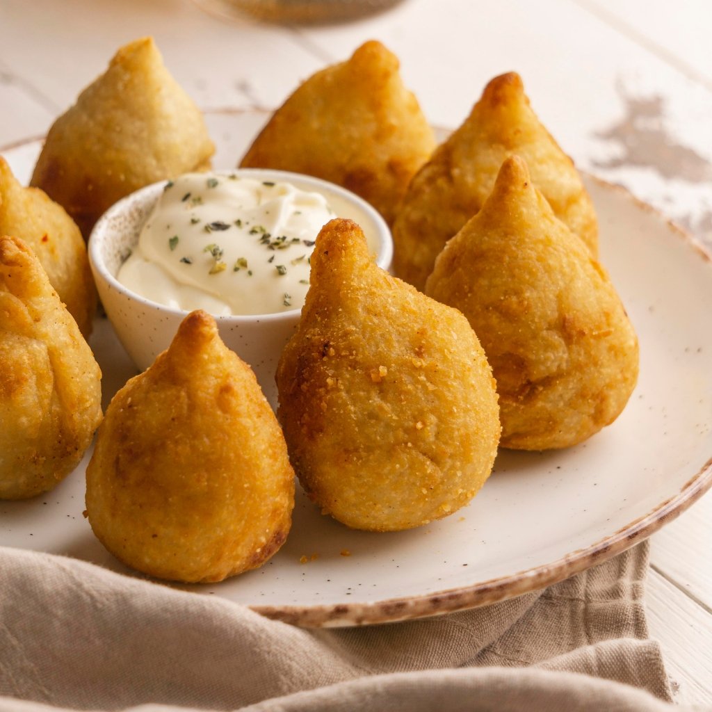 Coxinha fitness com maionese