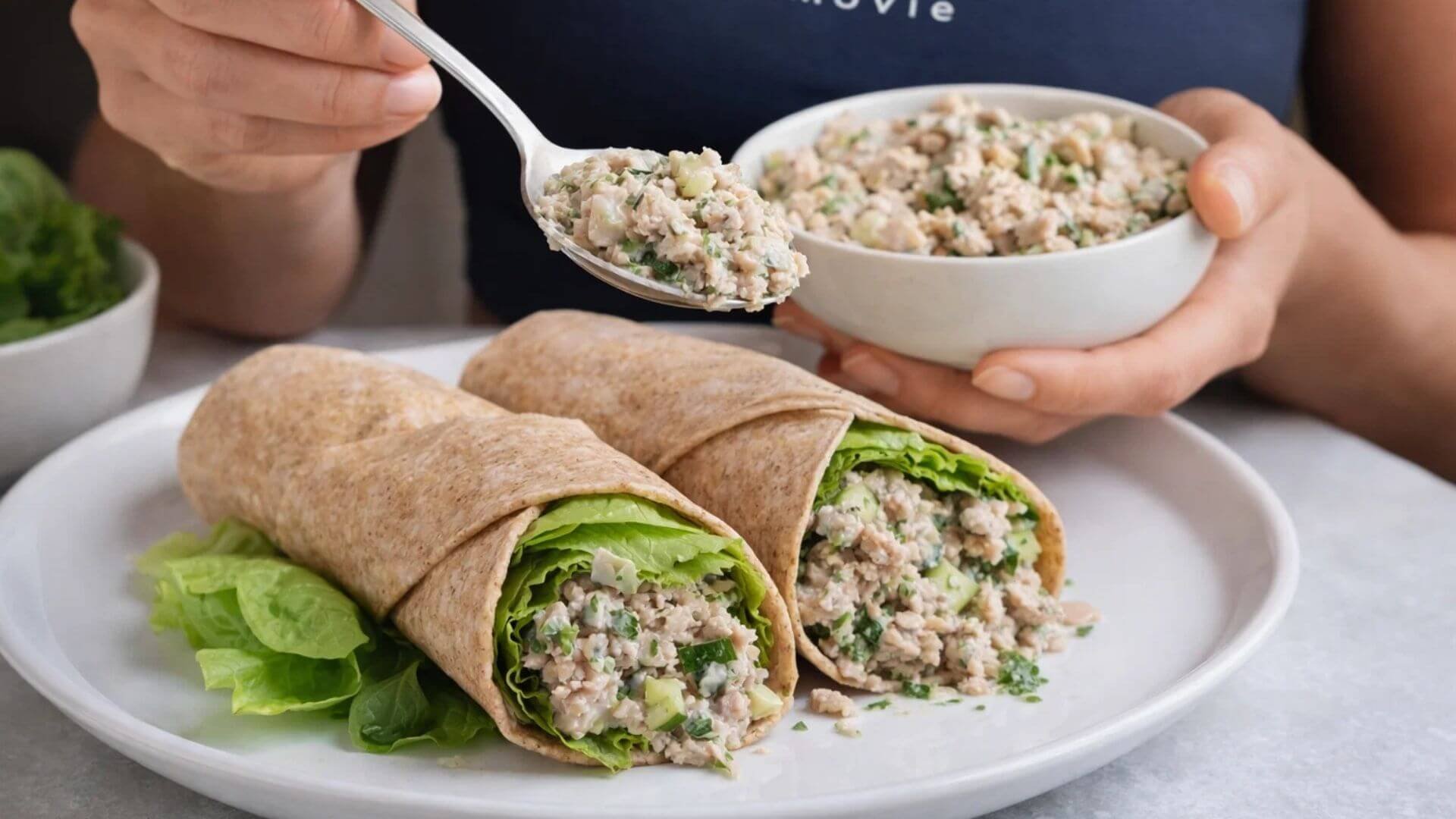Receita Wrap Fitness Atum com Iogurte