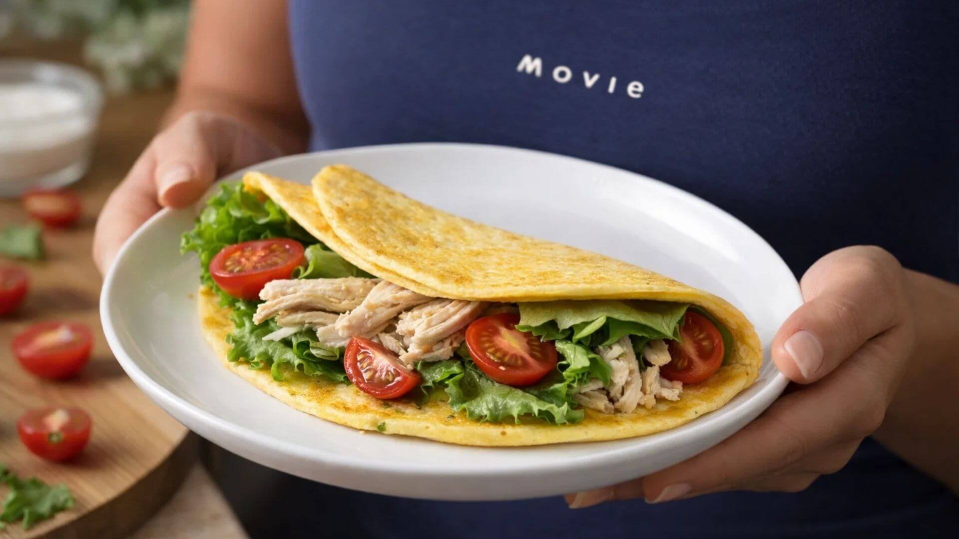 Receita Wrap Fitness com Omelete