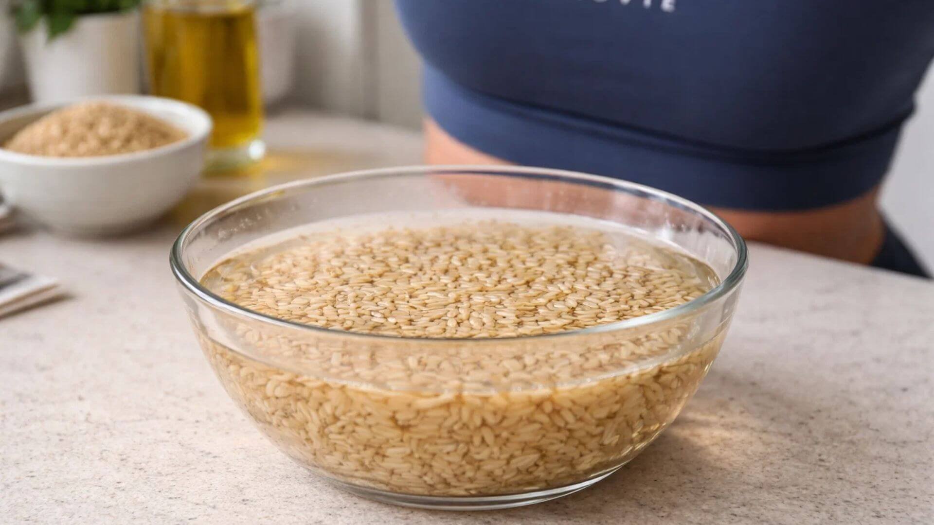 Deixando o Arroz Integral de Molho