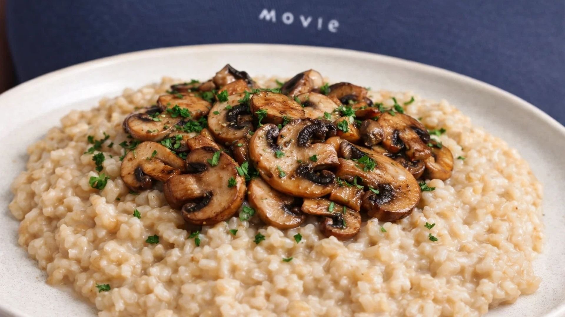 Arroz Integral Cremoso com Cogumelos Salteados