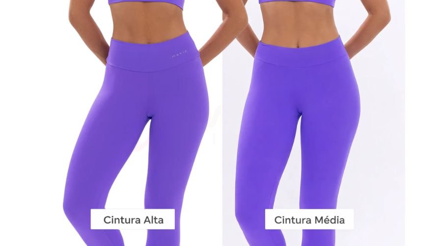 Cintura Alta e Cintura Média Calça Legging