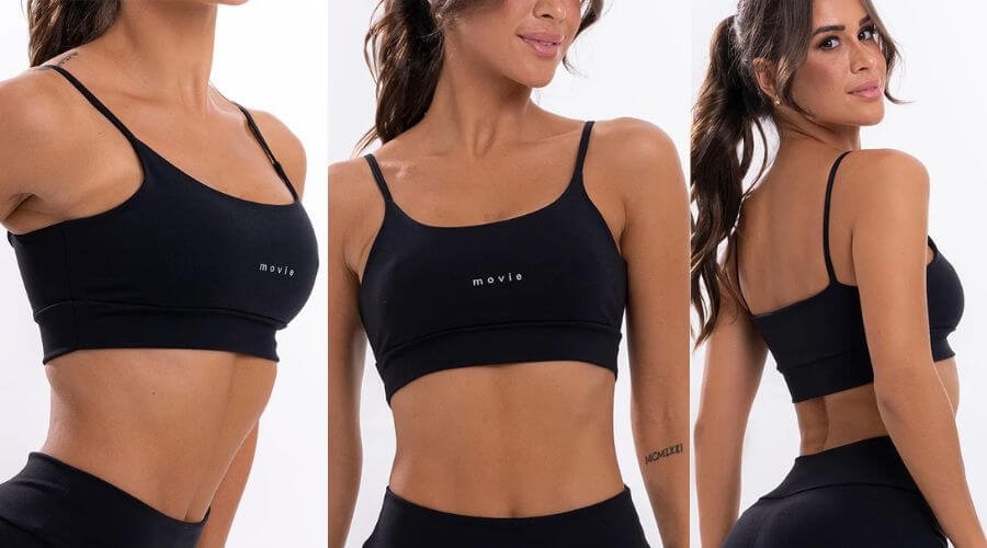 Top Fitness Preto sem Bojo - Movie Fitness