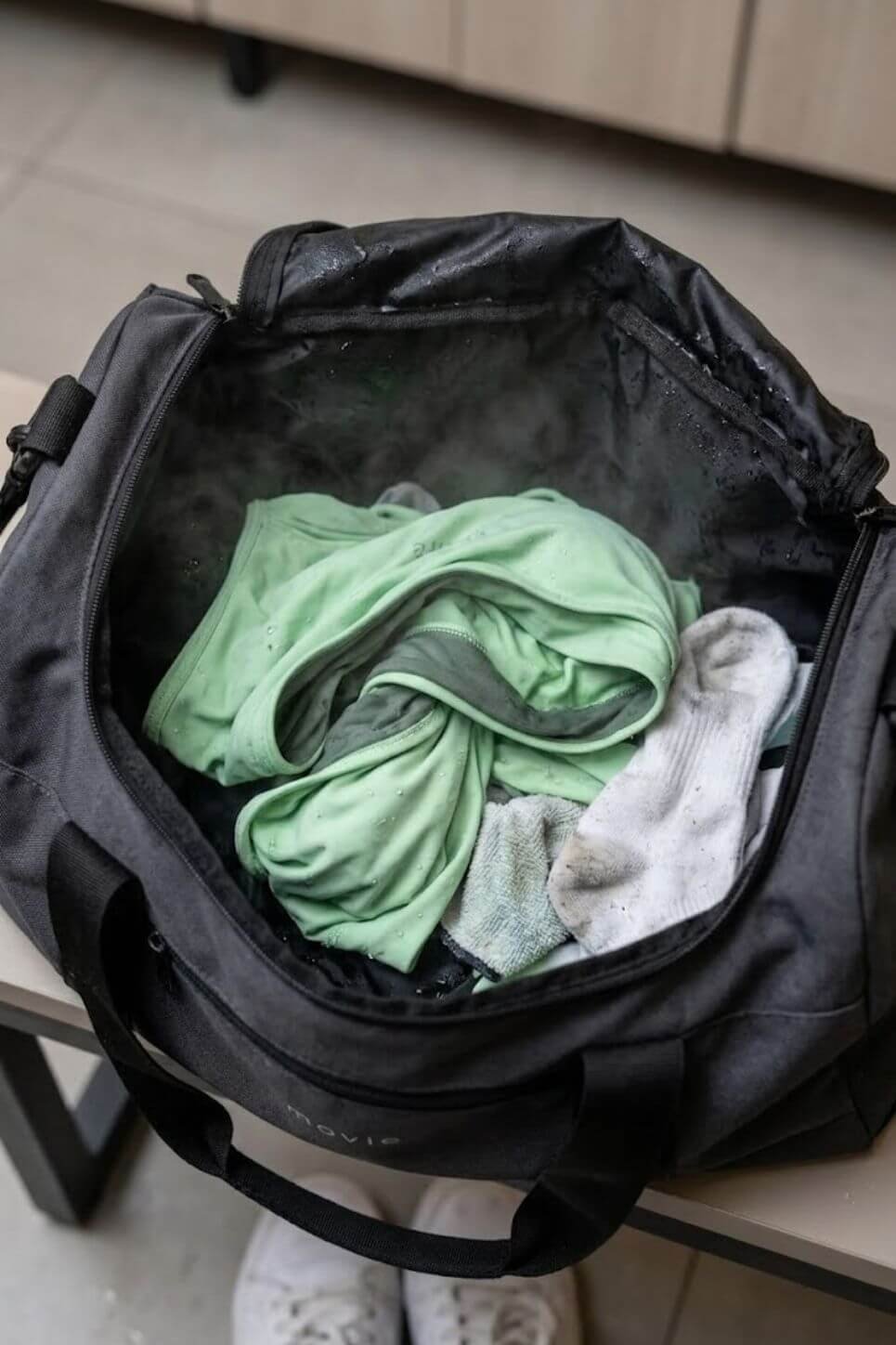 Roupa Umida dentro da Bolsa
