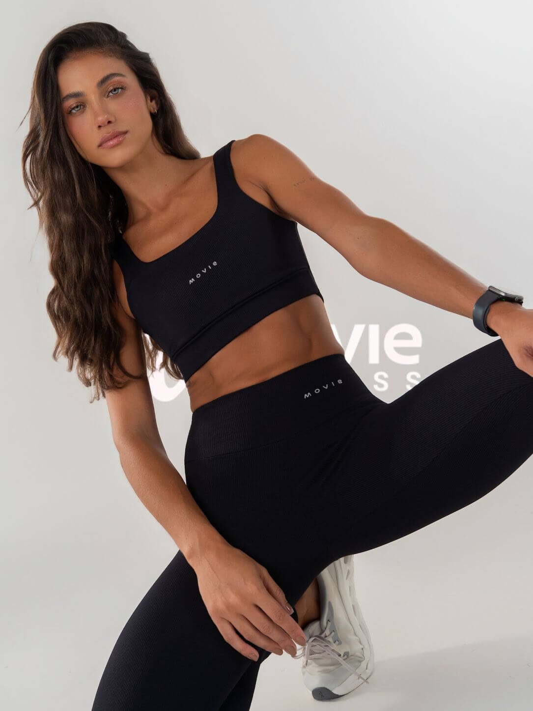 Conjunto fitness Movie Fitness legging e top para treino