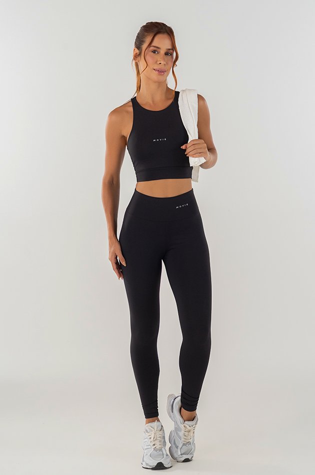 Conjunto Feminino Fitness Canelado Top e Cal&ccedil;a - Cole&ccedil;&atilde;o Pulsar