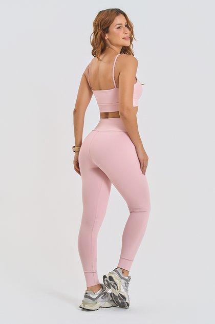 Conjunto Feminino Fitness B&aacute;sico Top e Cal&ccedil;a - Pilates