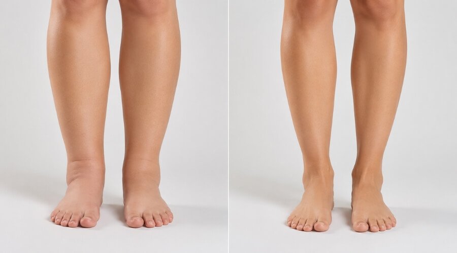Reten&ccedil;&atilde;o de L&iacute;quido - Corpo Feminino - P&eacute;s e Tornozelos