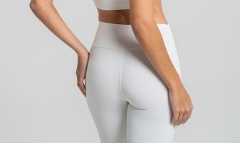 Tecido opaco da cal&ccedil;a legging que n&atilde;o fica transparente no agachamento