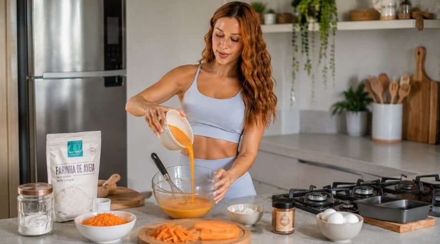 Receita de Bolo de Cenoura Fitness